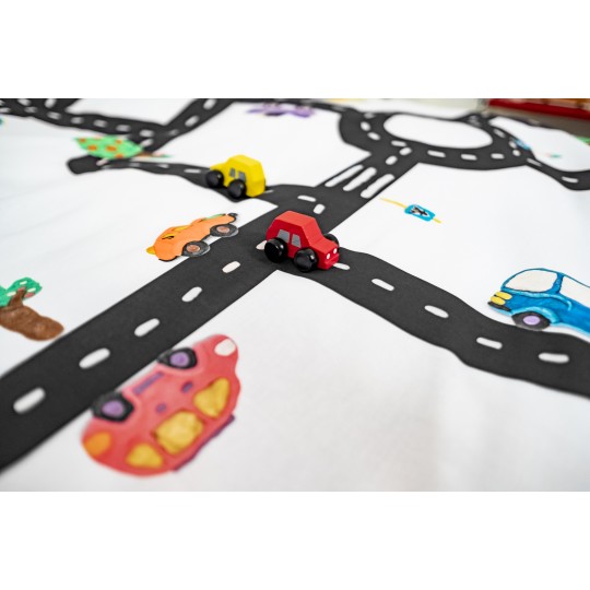 Snurk Kinderbettwäsche Garnitur CLAY TRAFFIC 160x210+65x100 cm