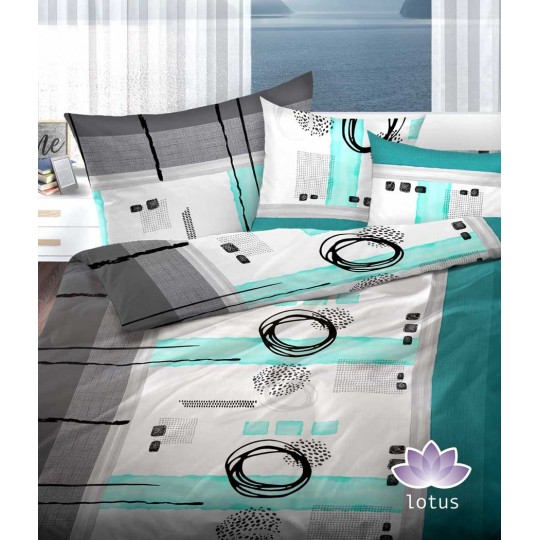 Lotus Bettwäsche Seersucker SONO türkis