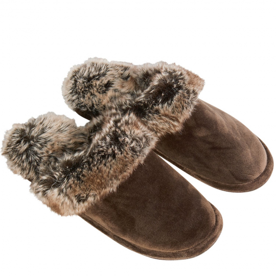 Winter Home kuschelige Pantoffeln Yukonwolf Braun